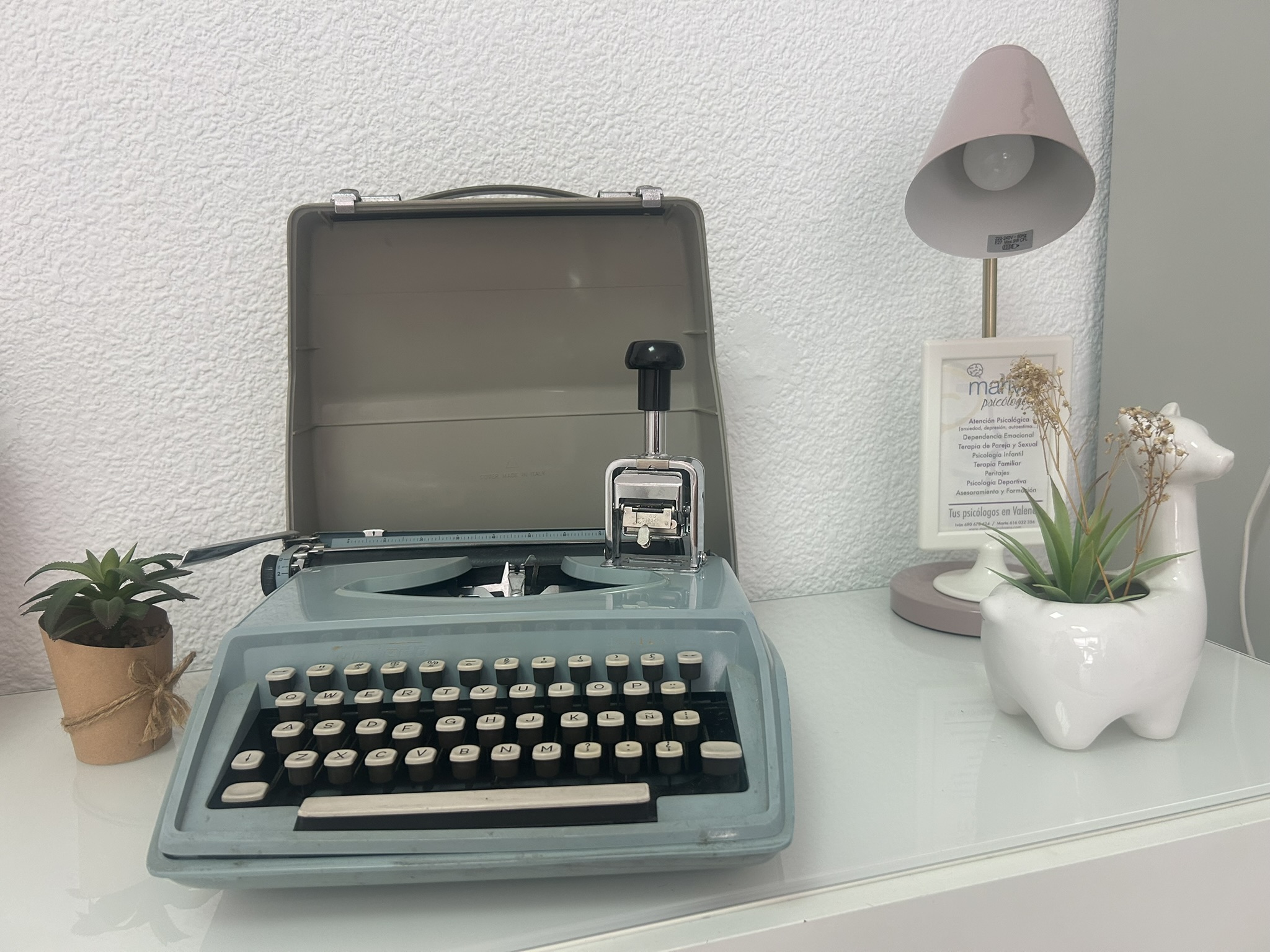 Detalle decorativo del despacho de Mariva Psicólogos