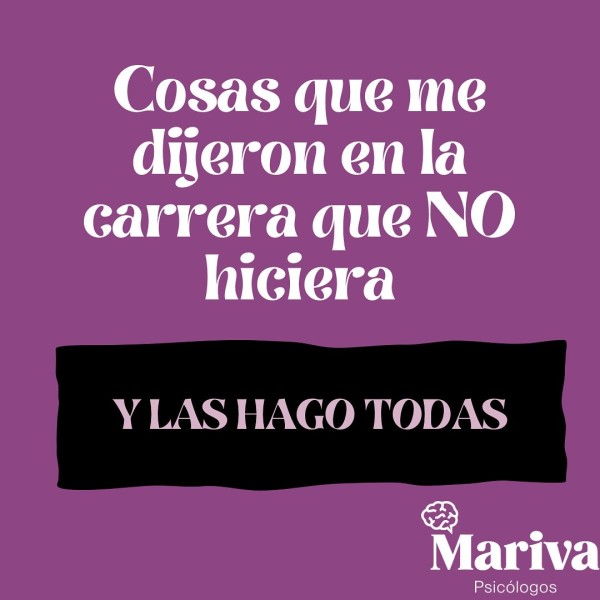 Muchas veces me acuerdo de lo que me recomendaban en la carrera y de mis comienzos en este trabajo.👩‍🎓
Yo tratando de parecer más profesional al comenzar muy joven y siendo una chica (con todos los hándicaps que eso conlleva) 🙋‍♀️marcaba mucho las distancias y seguía a rajatabla lo que me habían enseñado.💁‍♀️A día de hoy me descubro riéndome con mis pacientes😂, revelando cosas personales🙊, involucrándome todo lo que puedo… y, sinceramente, creo que es mucho más terapéutico y no resta profesionalidad en absoluto.
💜❤️‍🩹

*Obviamente esto es una generalización y en miles de ocasiones toca ponerse serios, no involucrarte en exceso por mi propia salud mental, etc.